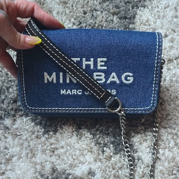 Marc Jacobs Denim Mini Crossbody with White Logo - Picture 8 of 8